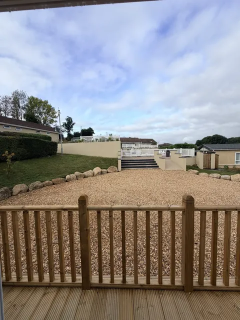 Blenheim decking view outwards to park