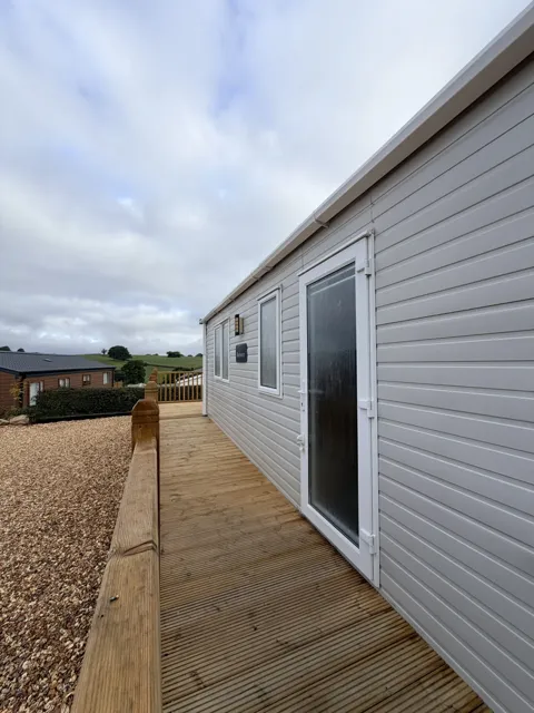 Blenheim outside side view with wooden decking