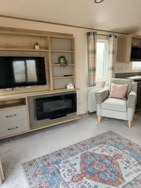 Blenheim tv and fireplace 2